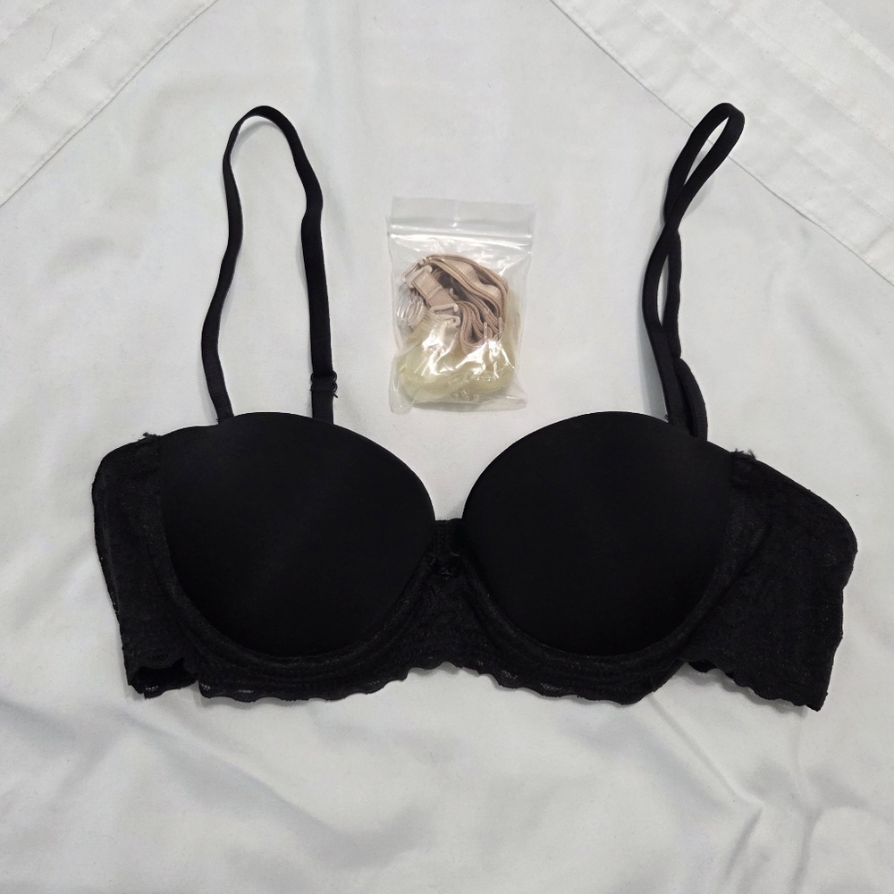Aerie Lace Strapless/Multiway Pushup Bra